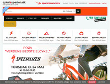 Tablet Screenshot of cykelexperten.dk
